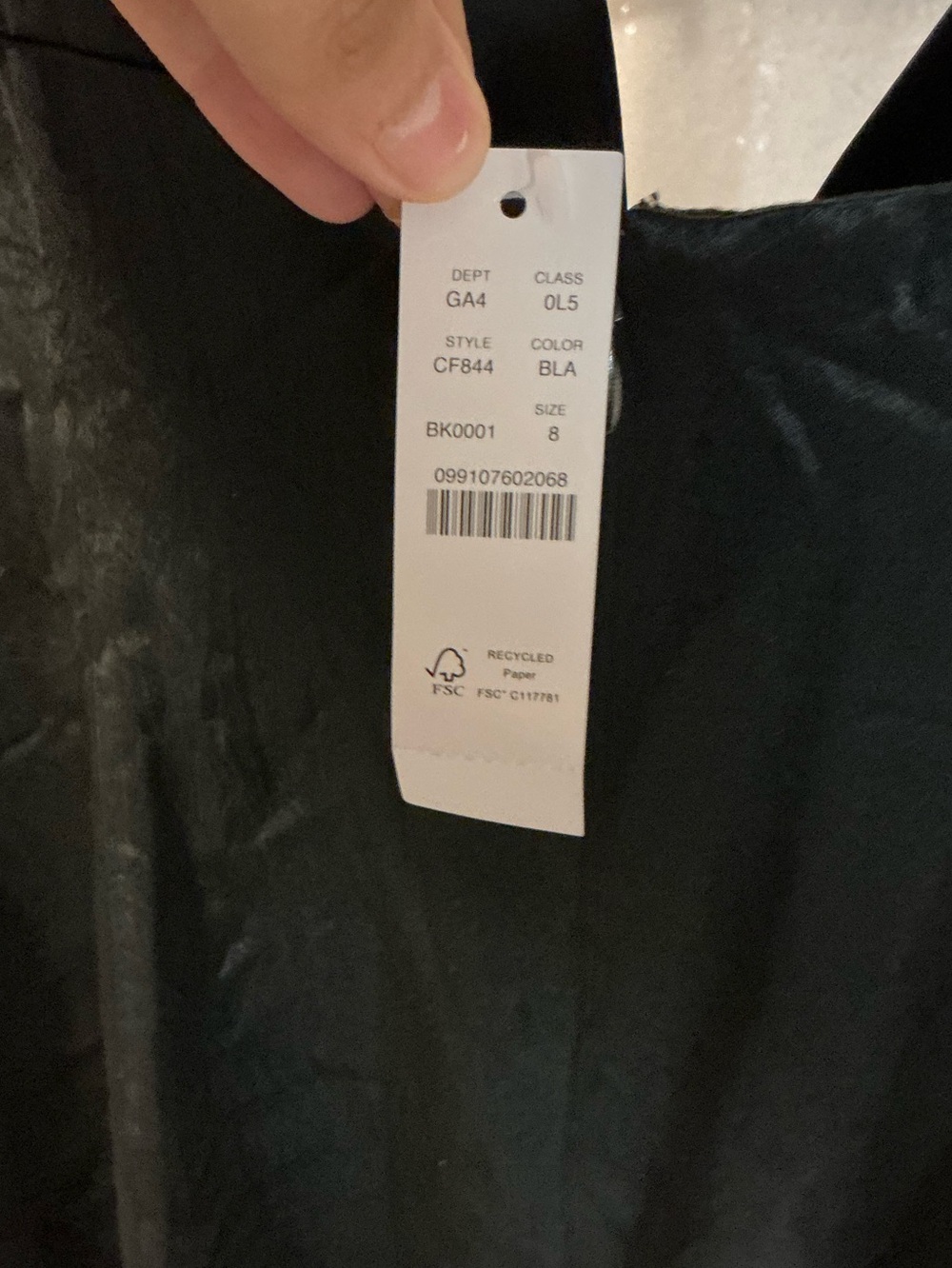 NWT J. Crew Size 8 Black Satin V-Neck Evening Gown - Picture 6 of 9
